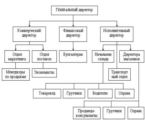 Организационная схема предприятия 9 букв