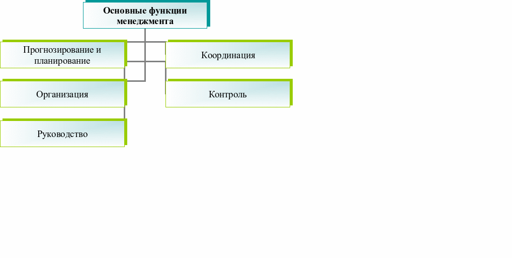 Функции управления и общего руководства. Функции управления: планирование и прогнозирование. понятие личности в менеджменте курсовая.