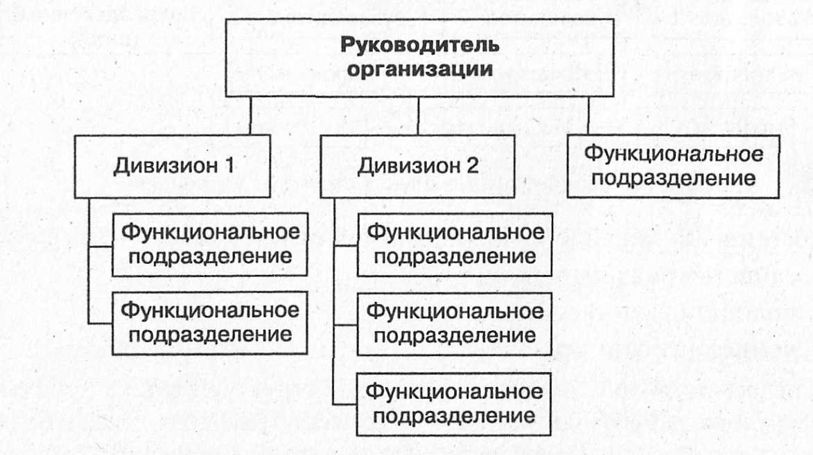 Дивизионная структура управления схема