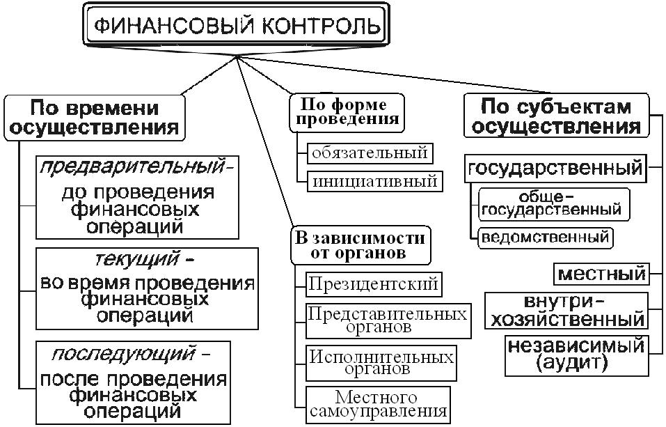 Схема государственных и муниципальных органов осуществляющих финансовую деятельность в рф