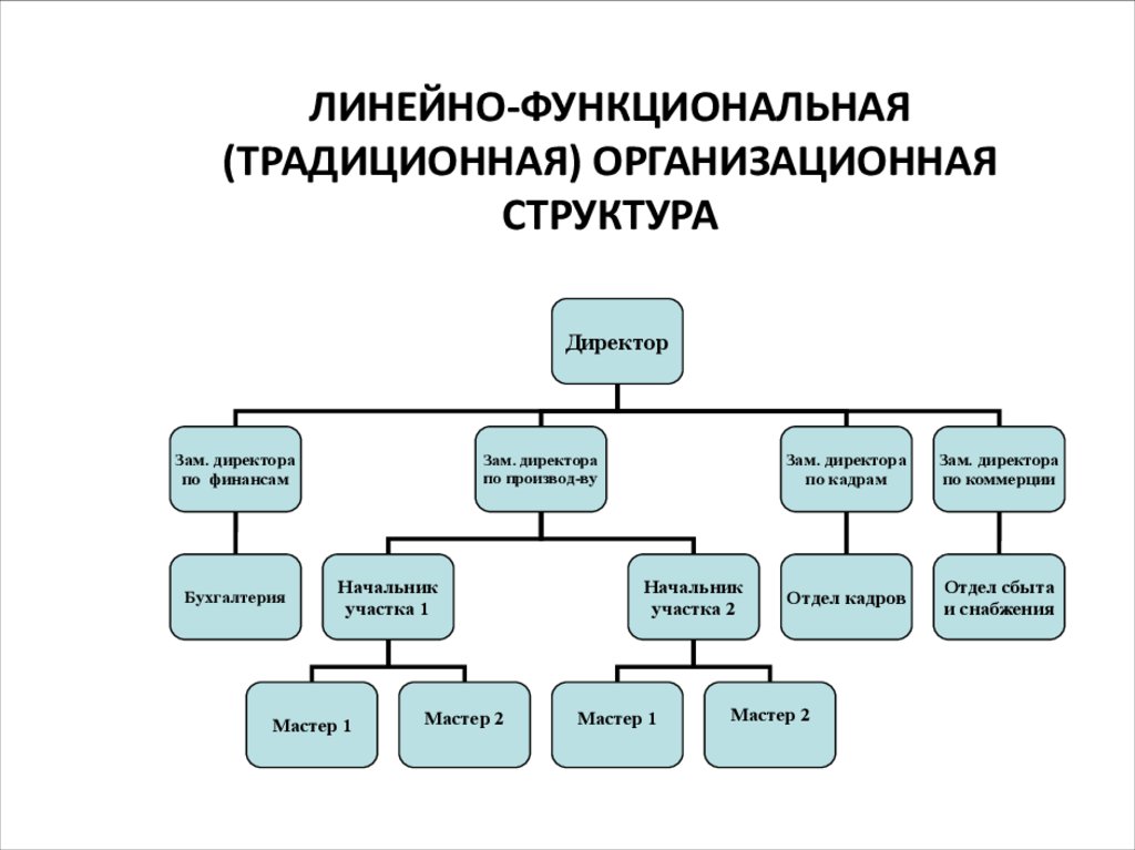 Функциональная структура предприятия схема