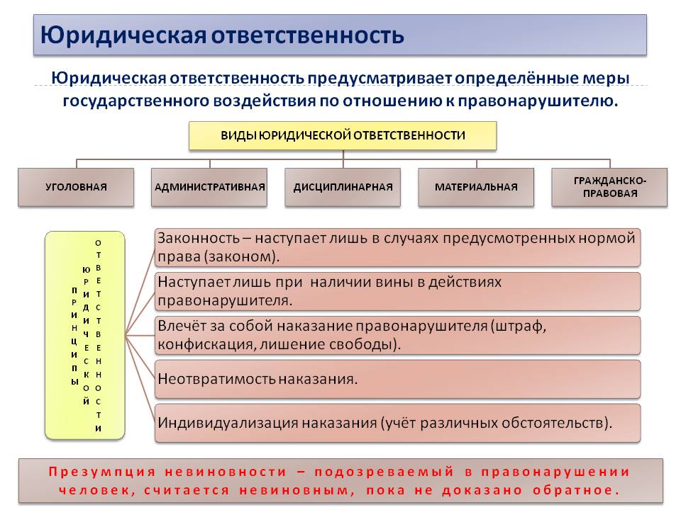 Субъект ответственности примеры