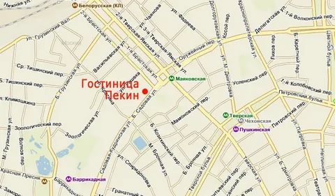Метро маяковский карта