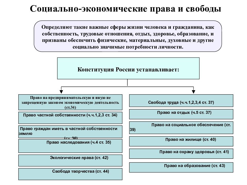 Что относится к экономическим правам гражданина