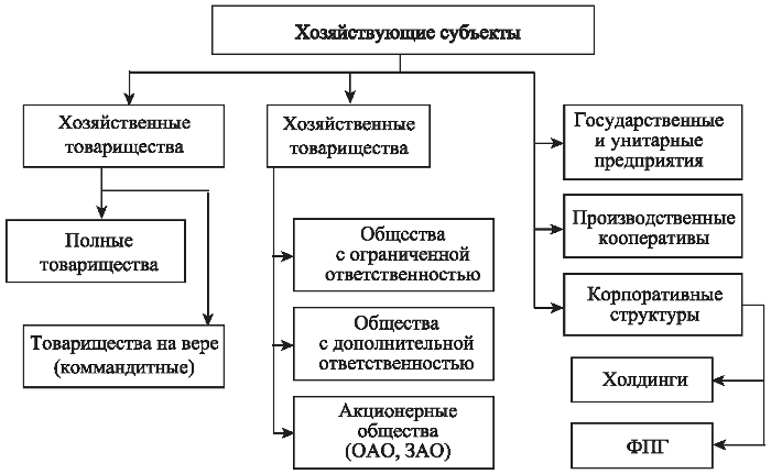 Фирма как хозяйствующий субъект сложный план