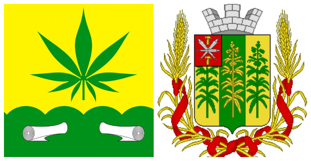 Герб с изображением растений