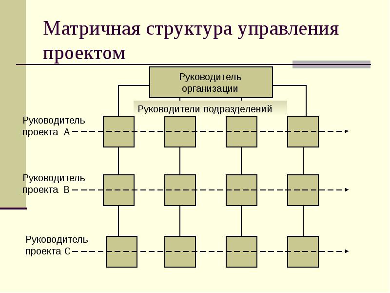 Матричная организационная структура управления проектами