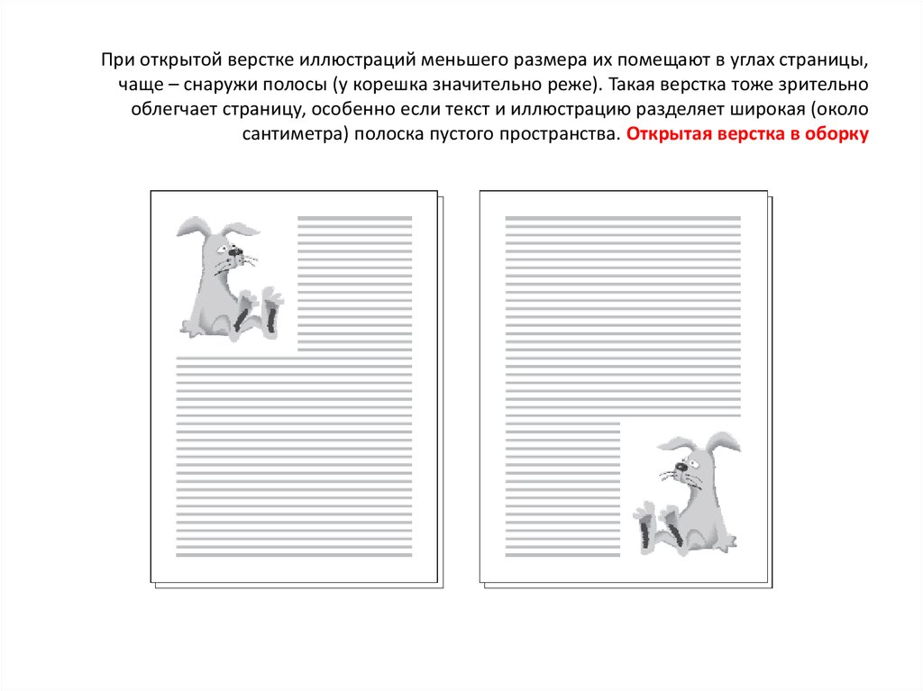 Вёрстка текста — иллюстрационные типы вёрстки Вёрстка текста — иллюстрационные типы вёрстки