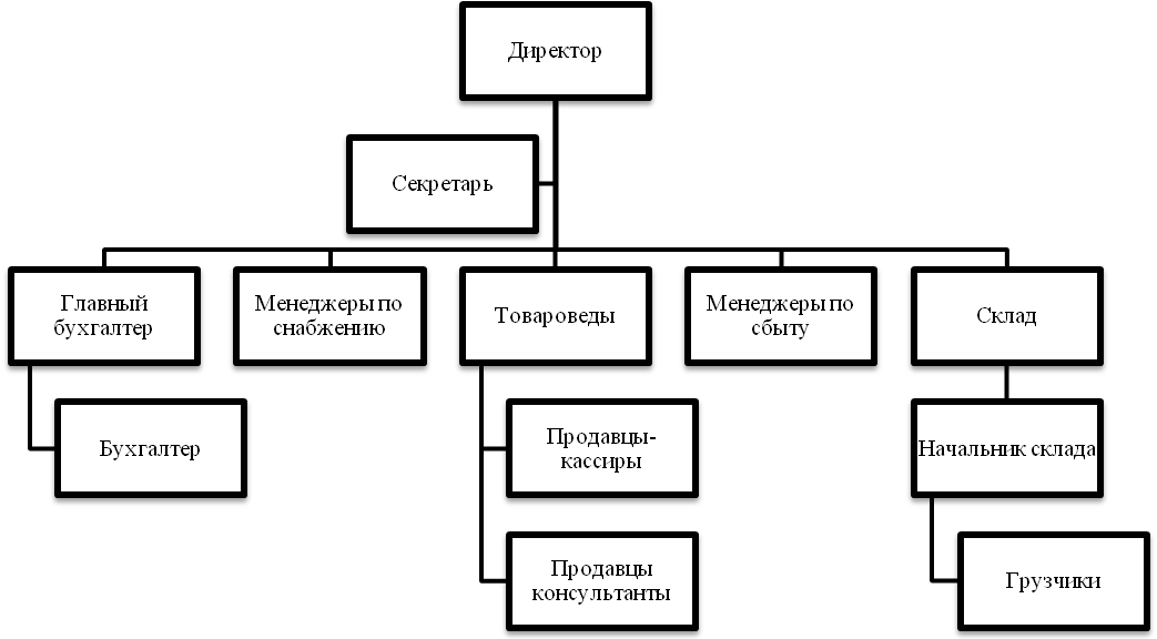 Организационная структура цветочного магазина схема