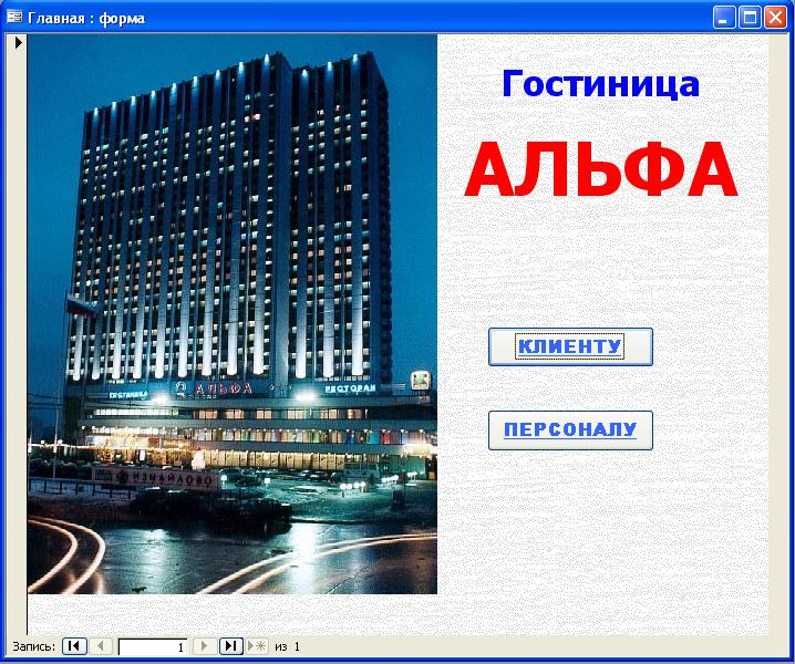 Формы отелей